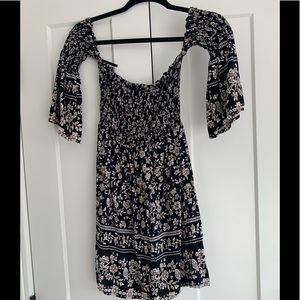 Floral Dress with Bell Sleeves